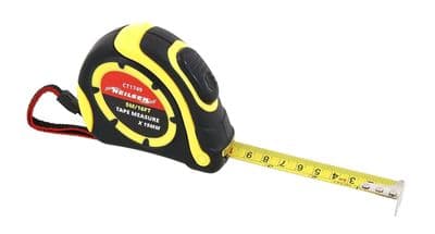 5M 16Ft Pocket Retractable Tape Measure Metal With Rubber Grip Lock Metric