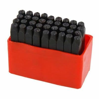 5mm 36Pc Letter & Number Stamp Set Metal Punch Stamps