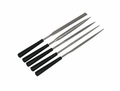 5Pc Diamond Needle File Set With Flat, Half Round, Square, Round & Triangular