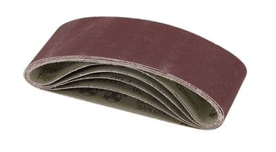 5Pc Sanding Belts 75 X 457mm 60, 80 & 120 Grit - Mixed