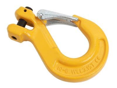 5Pcs 10mm G80 Clevis Sling Hook With Safety Catch 3.15 Ton