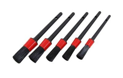 5Pcs Car Detailing Brush Set For Cleaning Wheels, Engine, Emblems & Air Vents