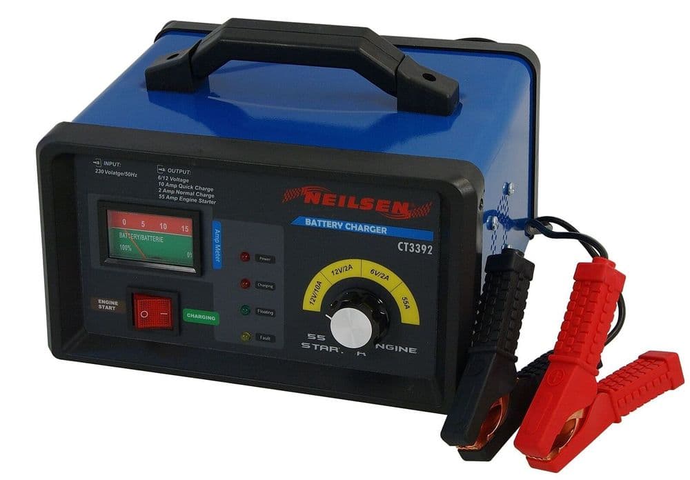 6 & 12V Battery Trickle Charger & Engine Jump Starter 2 10 & 55Amp