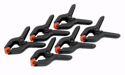 6 Pack Quality Heavy Duty Spring Clamps Nylon Plastic Quick Grips Clips 2-1/2'