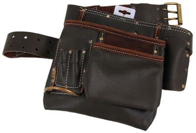 6 Pocket Tool Belt Single Pocket Oil Tanned