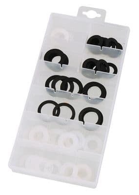 60Pc Oil Drain Plug Gasket Seal Set Assortment Of 12 - 20mm + 1/2" Nylon & Fiber