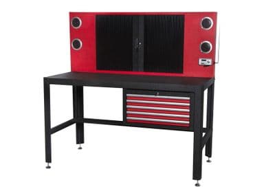 62" Tool Cabinet Chest & Work Bench L 62'' X W 30'' X H 60'' + Bluetooth & Usb