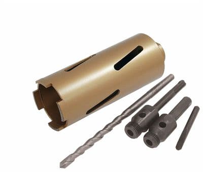 65mm Diamond Core Drill Hole Cutter + Sds+ Arbor + Pilot Bit + Ejector Drift