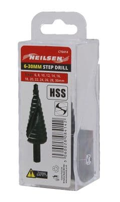 6mm-30mm Hss Spiral Step Cone Drill Bit Metal Hole Cutter Titanium Coated