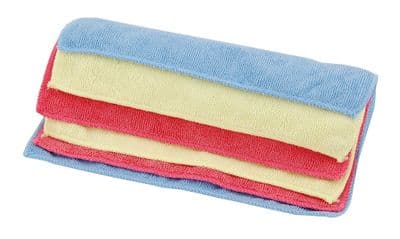 6Pc Microfibre Cloth Towels - 40Cm X 30mm - Mixed Colours