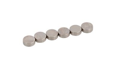 6Pc Rare Earth Magnets - 8mm Diameter & 3mm Deep