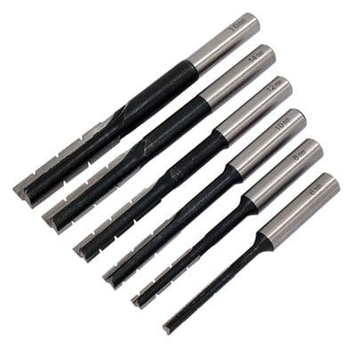 6Pc Square Left Cutting Countersink Drill Bit Wood End Mill Cutter
