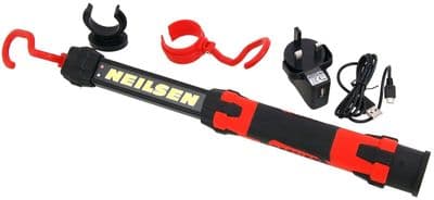 6W Cob Led Rechargable 3.7V Work Light - Li-Ion Battery & Aluminum Body