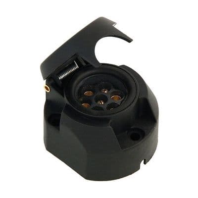 7 Pin Trailer Socket 12N 12V Brass for Towbar & Caravan