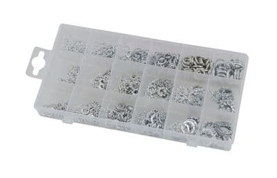 720Pc Washer Assortment Star Circle C Type Rust Resistant In Storage Case