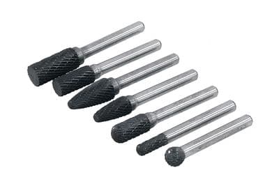 7Pcs 6mm - 12mm Tungsten Carbide Burr Rotary Drill Bits Tool Set - 40mm Long
