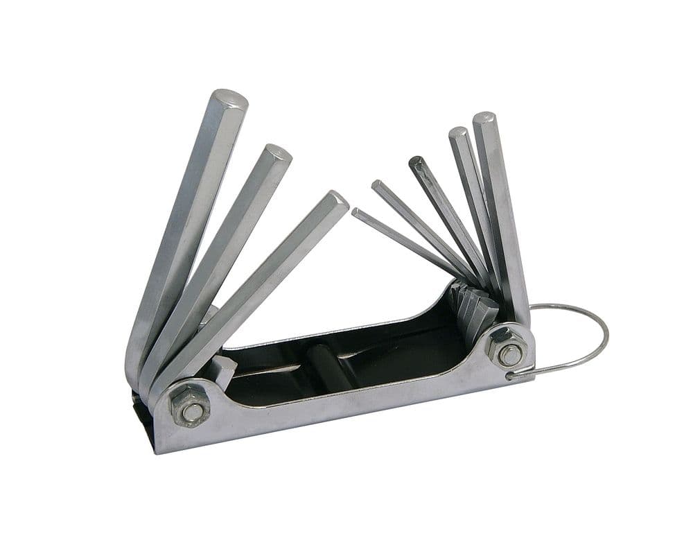 8 Piece Folding Hex Allen Key Tool Set 2 5 3 4 5 6 7 8 & 10mm