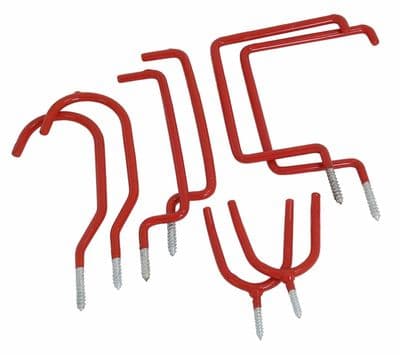 8 X Screw In Storage Hooks Heavy Duty Steel + Tool Hanging Garage Wall Hanger