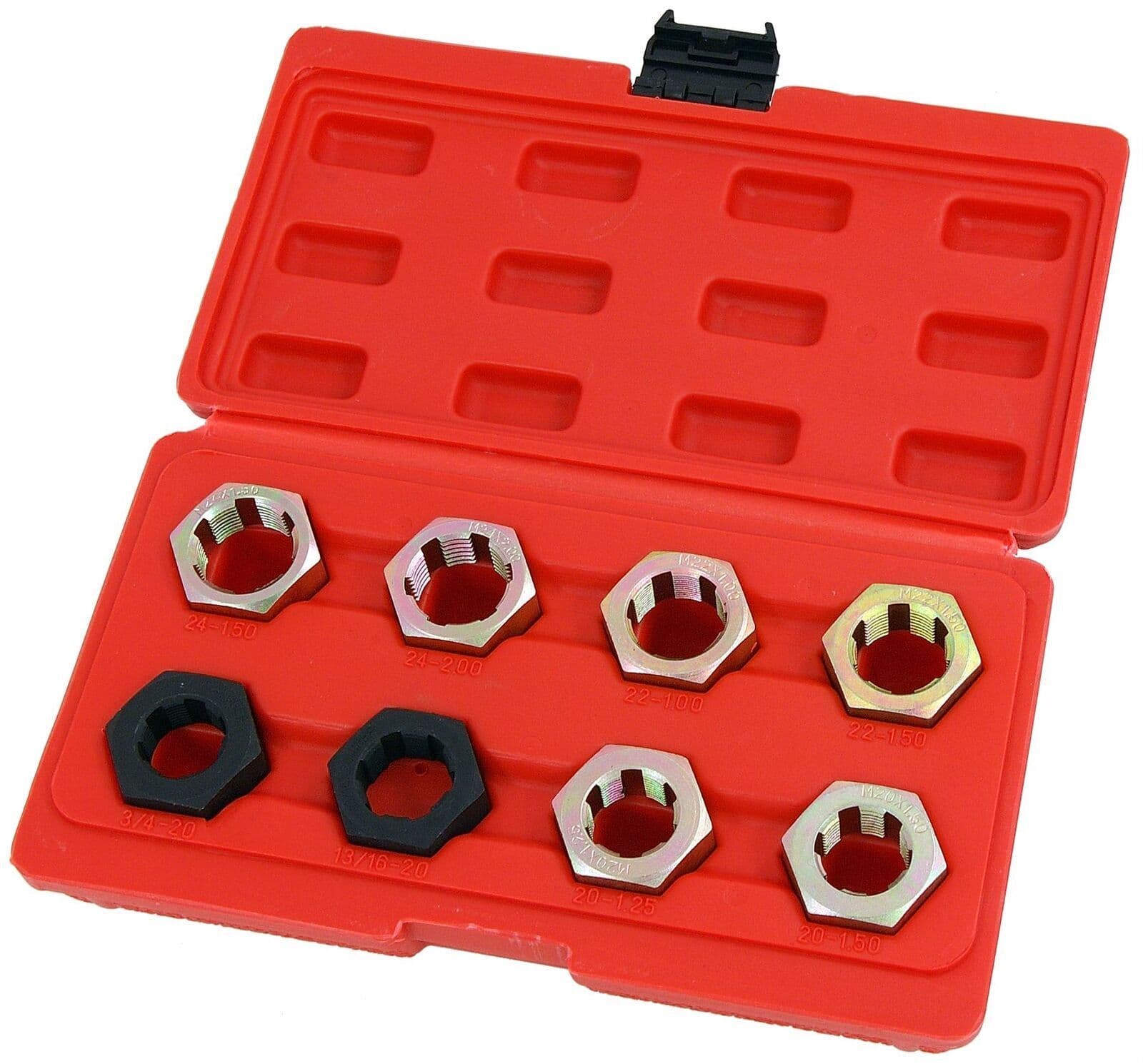 8Pc Axle Spindle Rethreading Tool Set Thread Repair M20 22 24 13/16 3/4