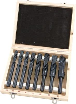 8Pc Blacksmith Reduced Shank Hss High Speed Steel Twist Drill Bit Set 14-25mm