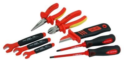 8Pc Insulated Vde Tool Set Pliers Spanners Screwdrivers Cutters Voltage 1000V