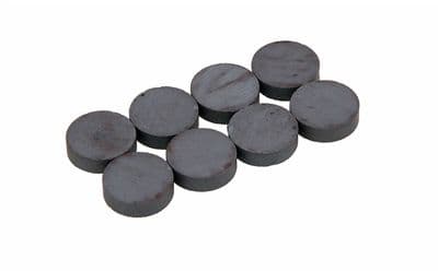 8Pc Strong Ferrite Round Disc Ceramic Magnets - 18mm Diameter & 5mm Deep