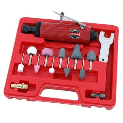Air Die Grinder 1/8in & 1/4in Kit with Stones & Accessories