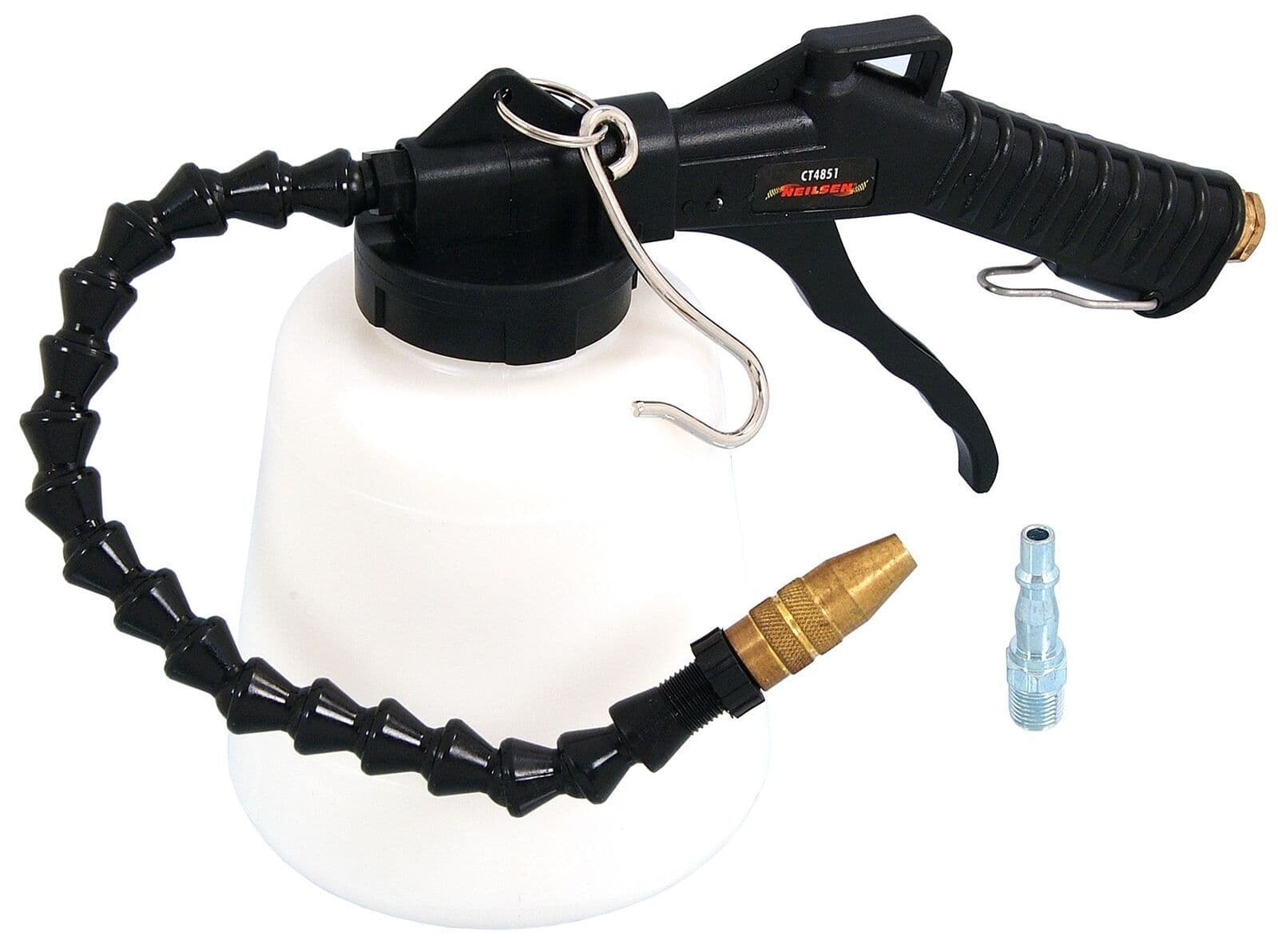 Air Spray Gun For Fluids & Solvents With a Flexible Nozzle