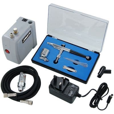 Airbrush Kit 0.3mm Dual Action Air Compressor Touch-Up Set