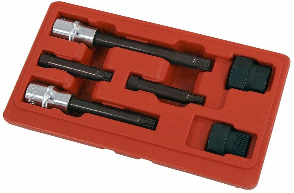 Alternator Freewheel Pulley Removal Tool Set 6Pc Audi Bmw Citroen Ford Etc