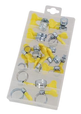 Assorted Hose Clamps.26Pc Hose Clamp Set.Jubilee Clips Set Zinc Plated Steel