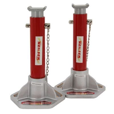 Axle Stands 3 Ton Pair Adjustable 10-16in Aluminium Steel