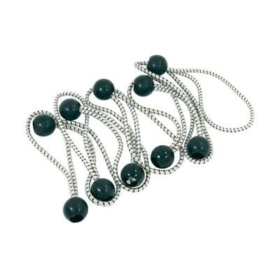 Ball Bungee Cords 5mm x 150mm 10pc Black Elastic Ties