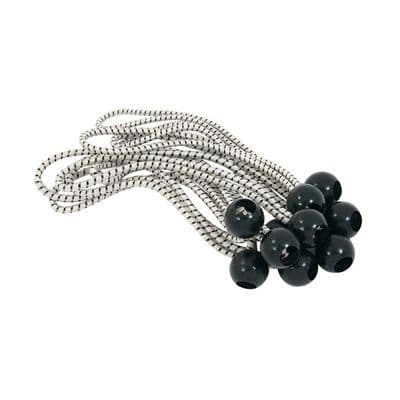 Ball Bungee Cords 5mm x 200mm 10pc Black Elastic Ties
