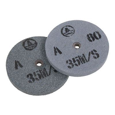 Bench Grinder Wheels 150mm 36 & 80 Grit Coarse & Fine Pair