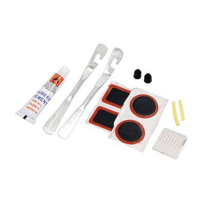 Bicycle Tyre Puncture Repair Kit 13pc Patch Set & Levers