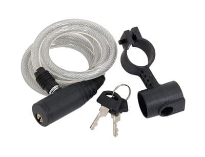 Bike Bicycle Security Lock Cable With Two Keys 8mm X 1M