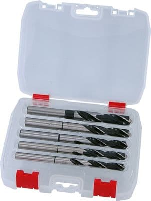 Blacksmith Drill Bit Set 10mm, 11mm, 12mm, 13mm & 15mm Hss Reduced Round Shank