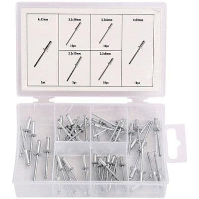 Blind Rivets | Steel Rivet Assortment 50 Pieces Set