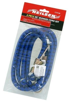 Blue Bungee Cord Straps - 2Pc 30