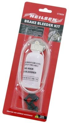 Brake Bleeder Bleed Kit 3 Adaptors And Hoses Bleed Brakes Car Van Bike Magnetic