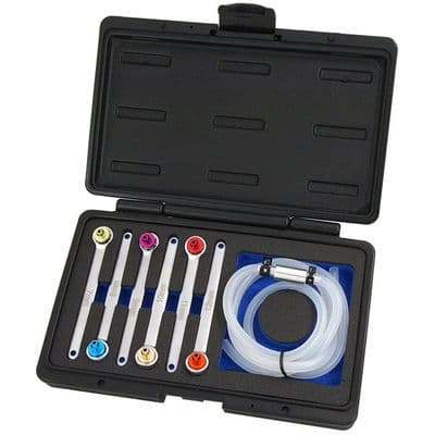 Brake Bleeder Wrench Set 8/10/11/12mm 6pc Hose & Valve