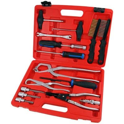 Brake Caliper Service Tool Kit 15pc Pliers Brush Sockets Set