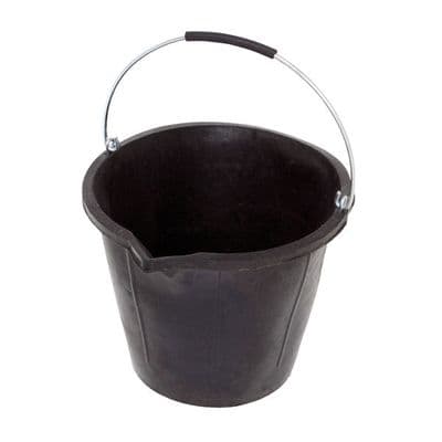 Builders Bucket 14 Litre Rubber Flexible Animal Feed