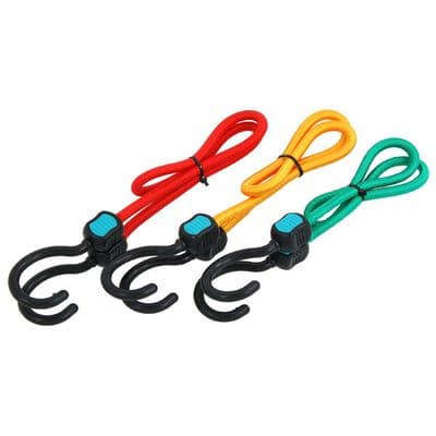 Bungee Cord Straps 30in 3pc Set with Hooks Nylon Coated