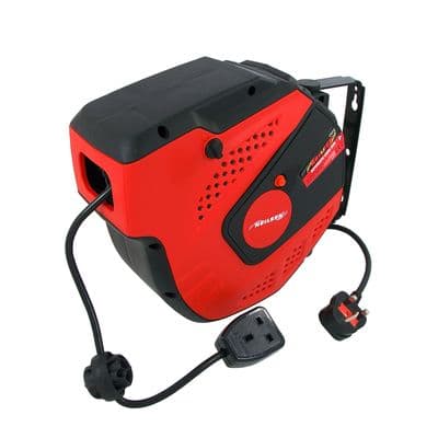 Cable Reel 15m Wall Mounted Retractable 230V Extension Lead