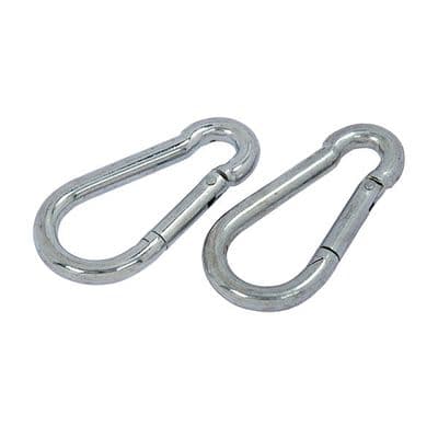 Carabiner Snap Hooks 80 x 8mm Pack of 2 Quick Clip