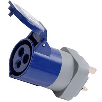 Caravan Hook Up Adaptor 13A Plug to 16A 3 Pin Socket 230V