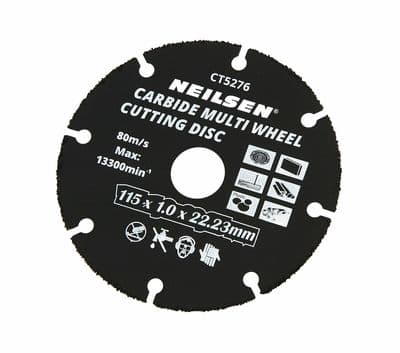 Carbide Multi Wheel Cutting Grinding Blade 115 X 1 X 22.23mm Multi Grinder Disc