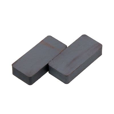 Ceramic Block Magnets 47 x 22 x 10mm 2pc Pack
